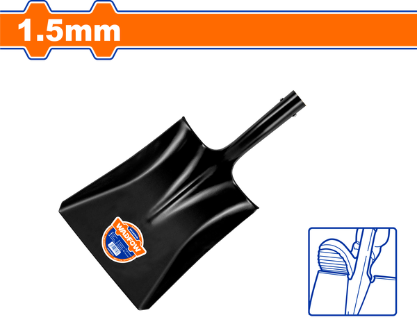 Đầu xẻng thép vuông 230x270mm Wadfow WSEH5A01