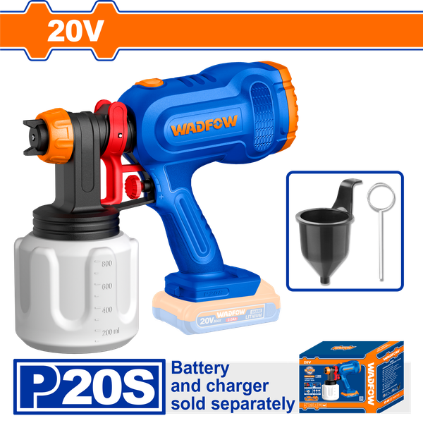 Súng phun sơn dùng pin 20V Wadfow WSU3066 (không kèm pin và sạc)