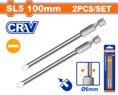 Bộ 2 Mũi Vít Dẹp Nối Dài Sl5X100Mm WSV9KSL5 WADFOW