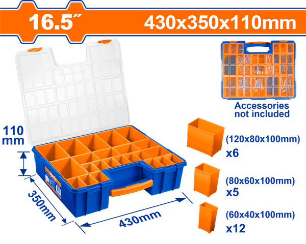 Hộp đựng linh kiện 430mmx350mm x110mm WADFOW WTB1622