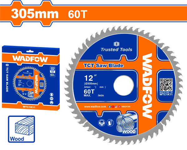Lưỡi Cưa Gỗ TCT 305mmx60T WADFOW WTC1K11