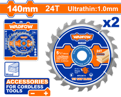 BỘ 2 LƯỠI CƯA TCT SIÊU MỎNG 140MM WADFOW WTC3K14