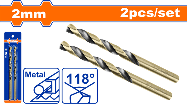 Bộ 2 mũi khoan HSS 2mm WADFOW WTD1K02