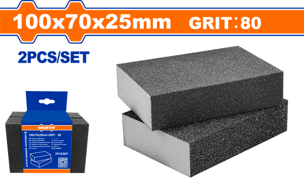 Nhám xốp 100x70x25mm 80# WADFOW WUK2501