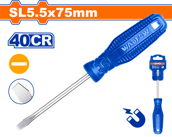 Tua vít dẹp SL5.5x75mm Wadfow WSD3253