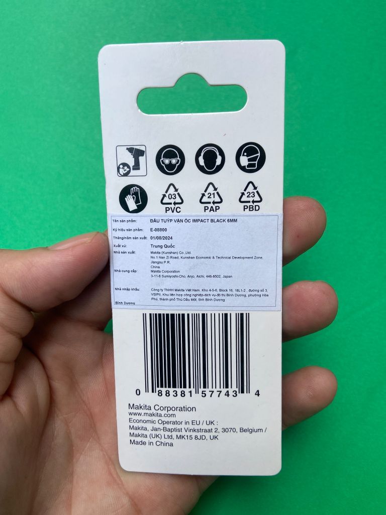 ĐẦU TUÝP VẶN ỐC IMPACT BLACK 6MM Makita E-08800