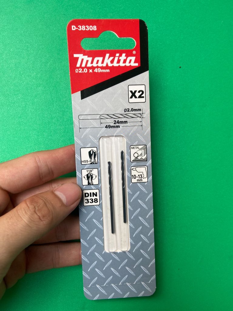 MŨI KHOAN KIM LOẠI HSS-R 2CÁI/BỘ 2MM Makita D-38308