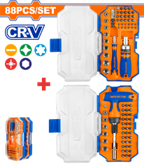 Bộ 2 Hộp 88 Chi Tiết Bắt Vít Và Tay Vặn WADFOW WSS8B88