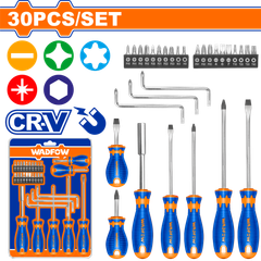 Bộ 30 Món Tua Vít Và Mũi Vít WADFOW WSS1430