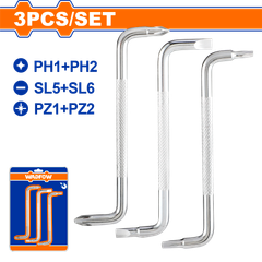 Bộ 3 Tua Vít Đầu Cong WADFOW WSS8603