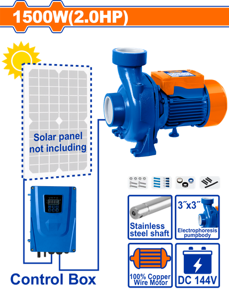 Máy Bơm Nước Năng Lượng Mặt Trời 1500W (2.0HP) WADFOW WWPCDC051