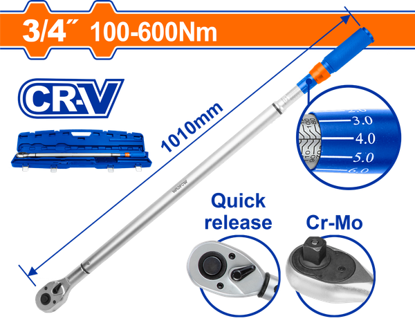 Cờ Lê Lực 100-600Nm WADFOW WWQ3D34