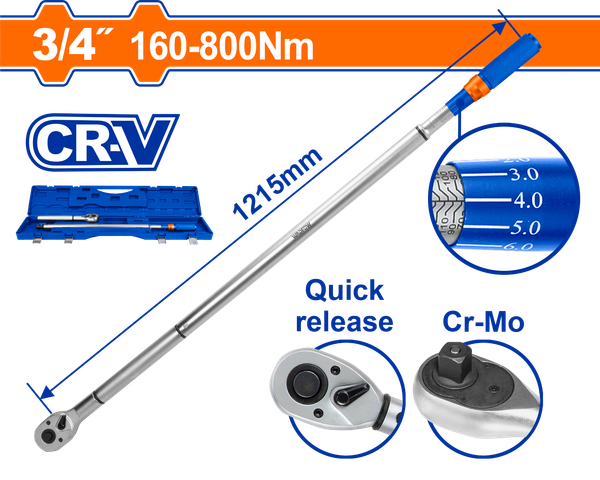 Cờ Lê Lực 160-800Nm WADFOW WWQ4D34