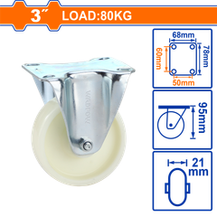 Bánh Xe Đẩy Nhựa PP Cố Định 3