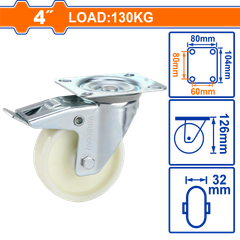 Bánh Xe Đẩy Nhựa PP Xoay 4