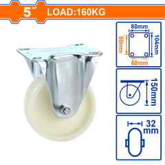 Bánh Xe Đẩy Nhựa PP Cố Định 5