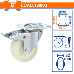 Bánh Xe Đẩy Nhựa PP Xoay 5