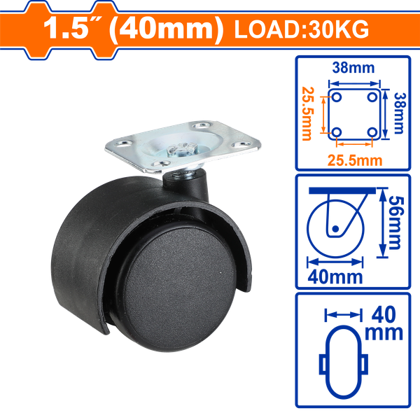 Bánh Xe Đẩy Cố Định 1.5