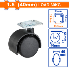 Bánh Xe Đẩy Cố Định 1.5