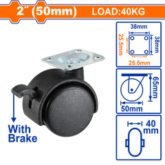 Bánh Xe Đẩy Cố Định Có Khóa 2