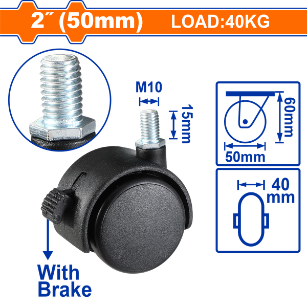 Bánh Xe Đẩy Cố Định Có Khóa 2