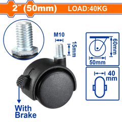 Bánh Xe Đẩy Cố Định Có Khóa 2