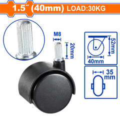 Bánh Xe Đẩy Cố Định 1.5