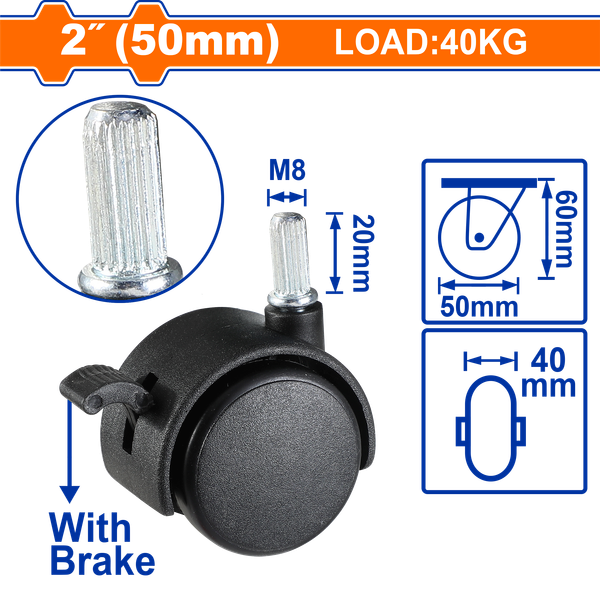 Bánh Xe Đẩy Cố Định Có Khóa 2