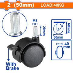 Bánh Xe Đẩy Cố Định Có Khóa 2