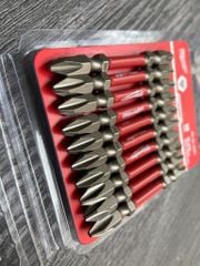 Đầu vặn vít ngắn (PH2-65mm) (bộ 10 mũi) MILWAUKEE 48-32-4361D