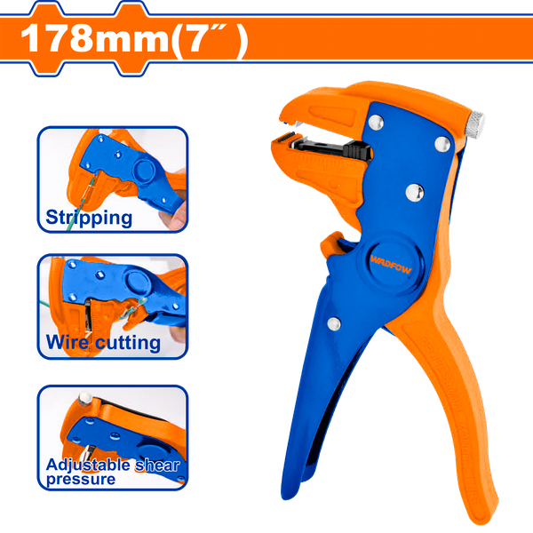 Kìm tuốt dây điện 178mm WADFOW WBQ8401