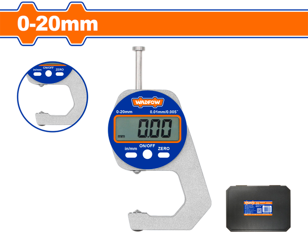 Đồng hồ đo độ dày điện tử đầu nhọn 0-20mm WADFOW WDTG1P02