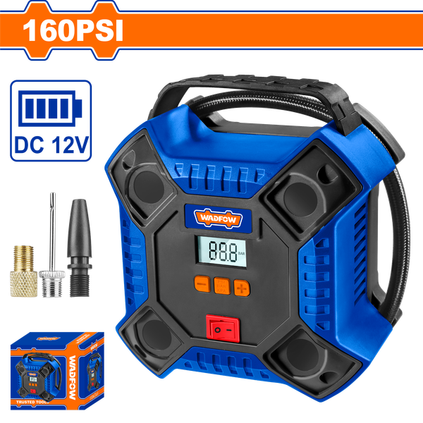 MÁY BƠM HƠI LỐP XE TỰ ĐỘNG 12V 160PSI WADFOW WAAC511