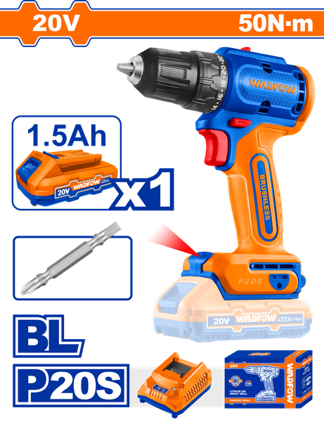 Máy khoan dùng pin 20V (không chổi than) WADFOW - WCDP5521
