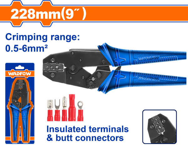 Kìm bấm cos 0.5-6mm² 228mm WADFOW WCP3609