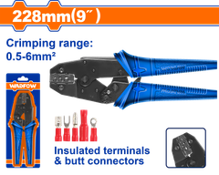 Kìm bấm cos 0.5-6mm² 228mm WADFOW WCP3609