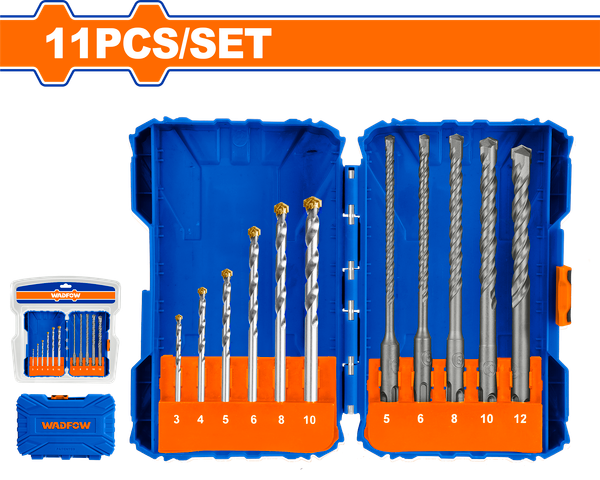Bộ 11 Mũi Khoan Bê Tông WADFOW WMJ6511