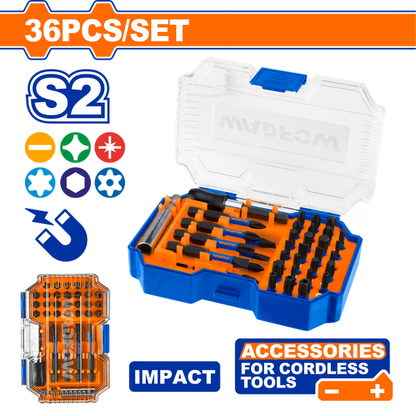 Bộ 36 Mũi Bắt Vít Đóng Wadfow WBS4B36