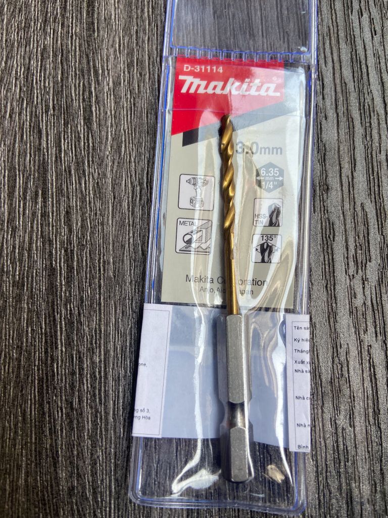 3x81mm Mũi khoan sắt chuôi lục giác Makita D-31114