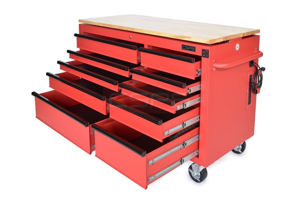 Tủ dụng cụ CSPS 142cm - 10 hộc kéo màu đỏ VNEC14210BC1M