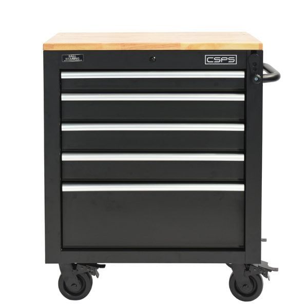 Tủ dụng cụ CSPS 76cm - 05 hộc kéo nâng hạ tay cầm trắng VNLC07605BB4M