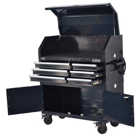 Tủ dụng cụ CSPS 104cm - 06 hộc kéo màu đen có bánh xe VNTC10406B11S