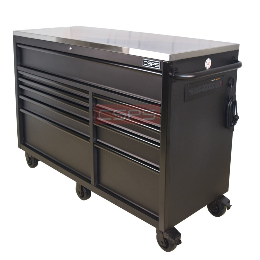 Tủ dụng cụ CSPS 155cm - 10 hộc kéo màu đen VNTC15510BB1M