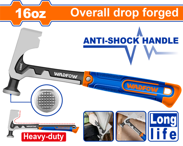 Búa thạch cao tay cầm chống sốc 16oz/ 450g WADFOW WHM8195