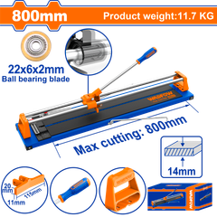 Bàn cắt gạch đẩy tay 800mm Wadfow WTR8508