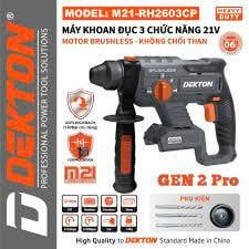 1350RPM Khoan Bê Tông 3 Chức Năng DEKTON M21-RH2603CP