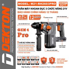 2.8J Máy khoan đục 3 chức năng DEKTON M21-RH2603PRO