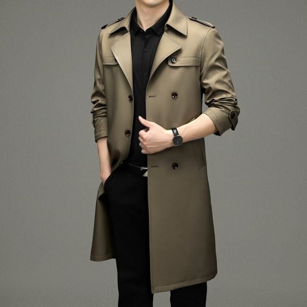  Áo khoác trench coat nam thu đông AKN162 