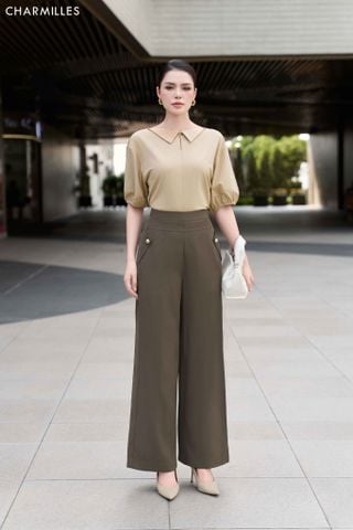 Quần suông cạp to , túi 1k