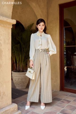 Quần suông cạp liền , buộc dây